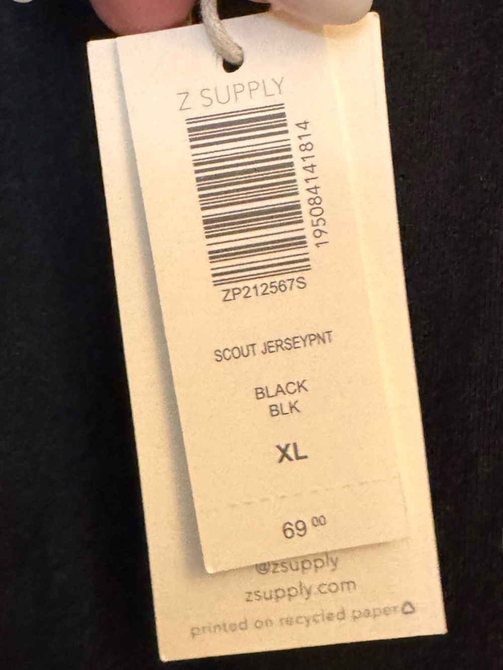 Z Supply Scout Jersey Pants Black - Picture 4 of 7